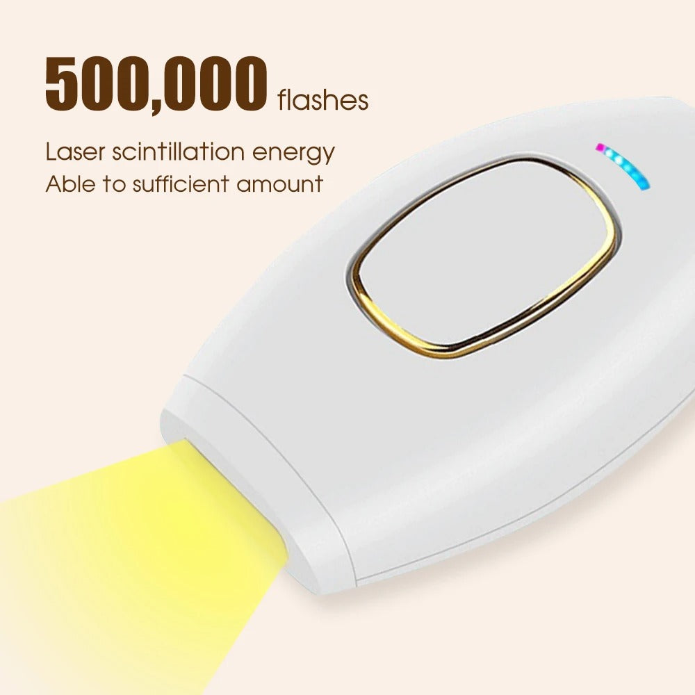 depilador de luz pulsada mostando su capacidad de energia